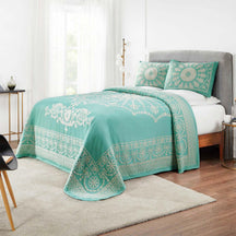 Kymbal Cotton Blend Woven Medallion Jacquard Bedspread Set - Bedspread by Superior