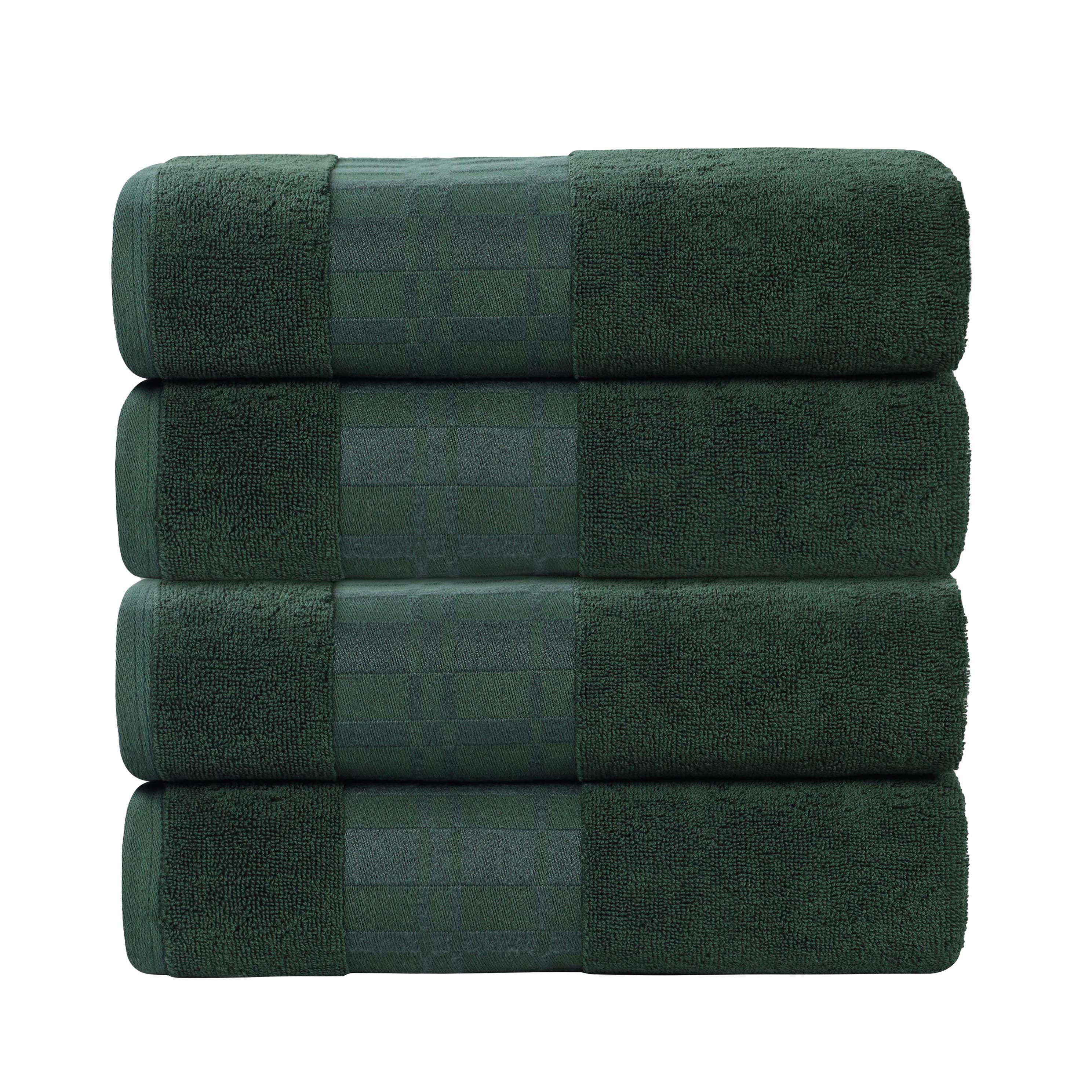 Larissa Cotton Geometric Border Bath Towel Set of 4 - Bath Towel by Superior