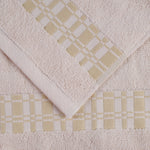 Larissa Cotton Geometric Border Bath Towel Set of 4 - Bath Towel by Superior