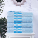 Larissa Cotton Geometric Border Bath Towel Set of 4 - Bath Towel by Superior