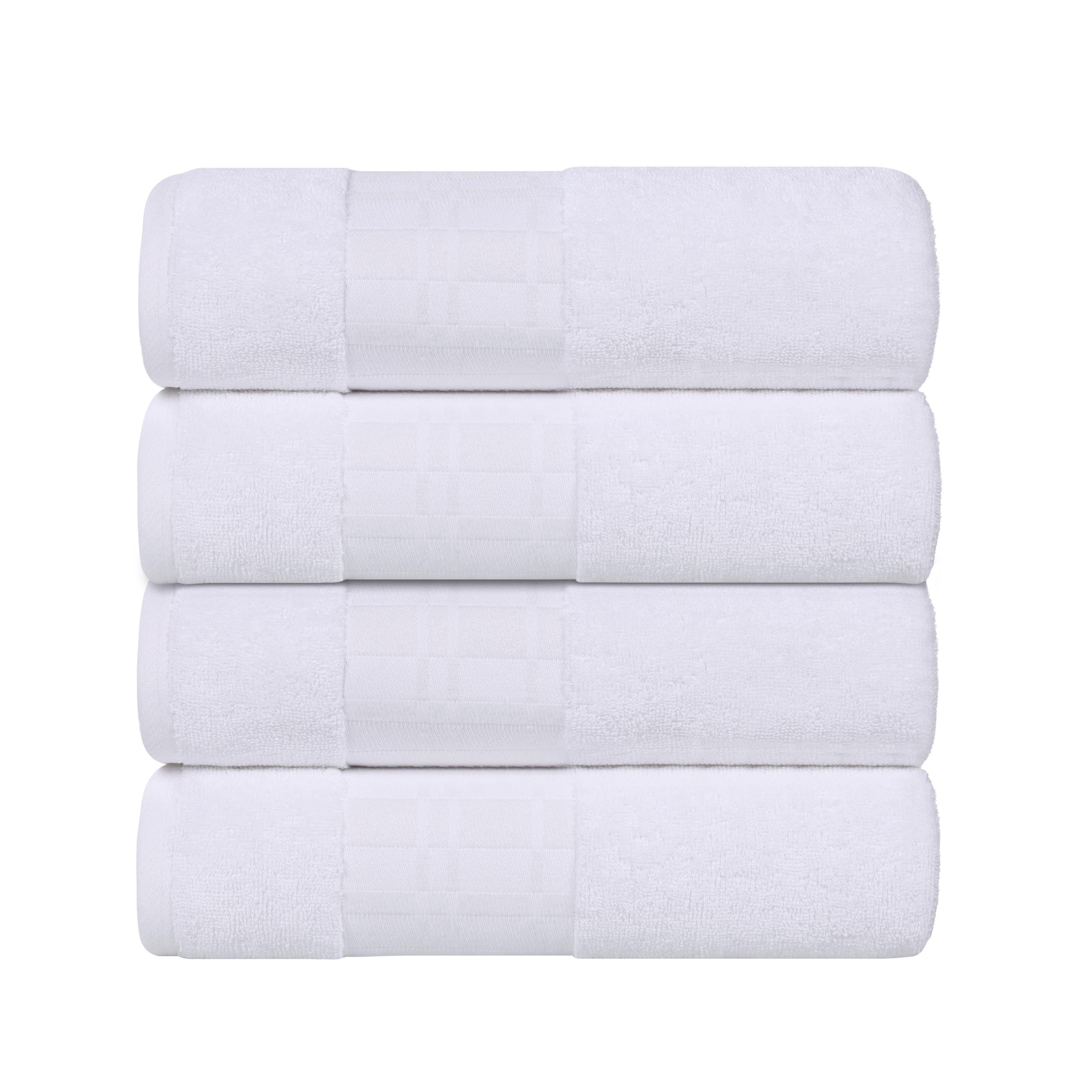 Larissa Cotton Geometric Border Bath Towel Set of 4 - Bath Towel by Superior