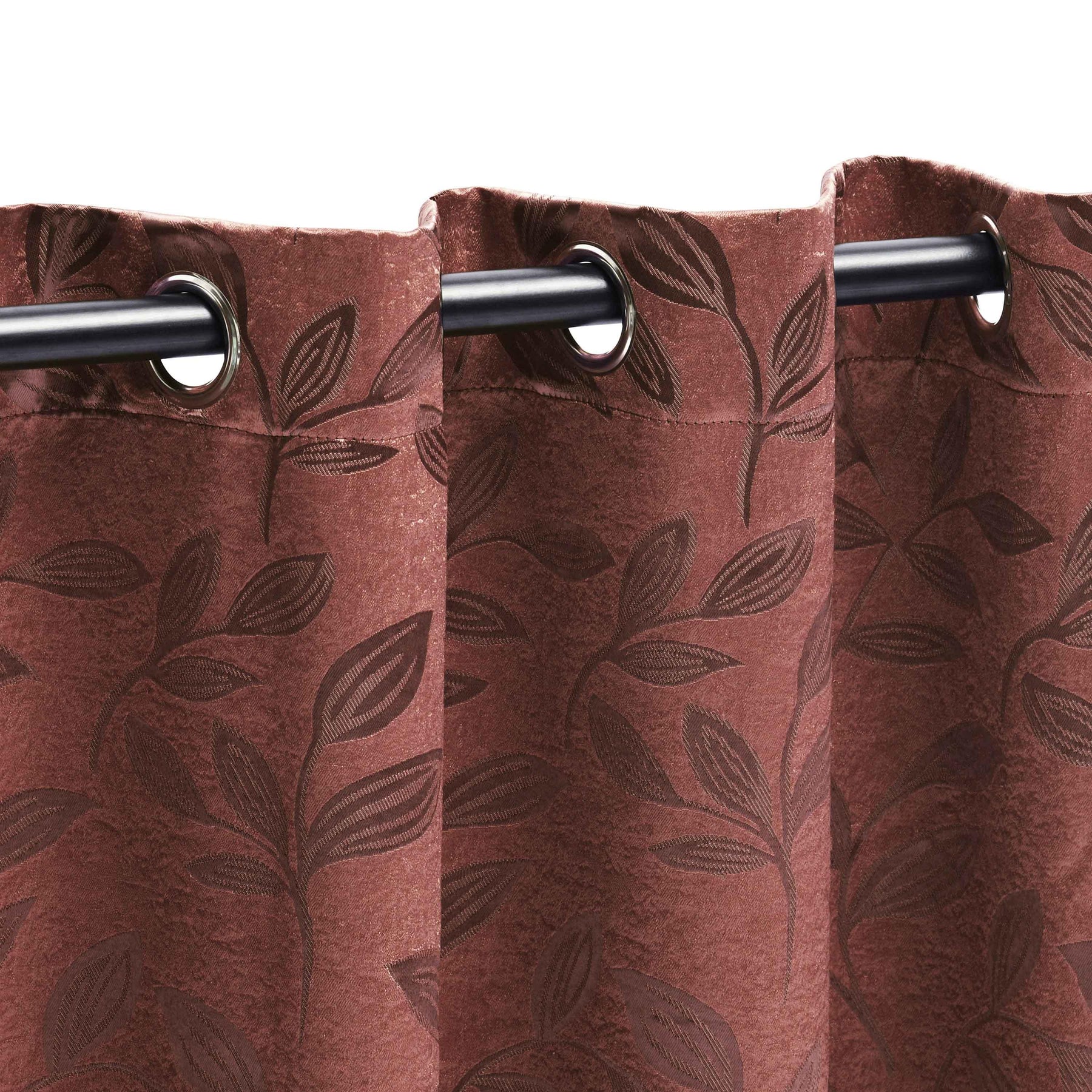 Leaves Machine Washable Room Darkening Blackout Curtains, Set of 2 - Blackout Curtains by Superior