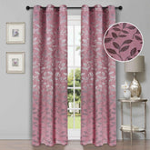 Leaves Machine Washable Room Darkening Blackout Curtains, Set of 2 - Blackout Curtains by Superior