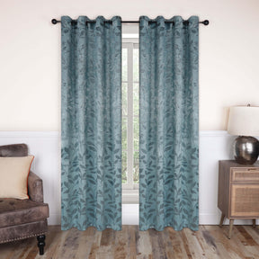 Leaves Machine Washable Room Darkening Blackout Curtains, Set of 2 - Blackout Curtains by Superior