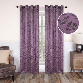 Leaves Machine Washable Room Darkening Blackout Curtains, Set of 2 - Blackout Curtains by Superior