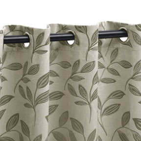 Leaves Machine Washable Room Darkening Blackout Curtains, Set of 2 - Blackout Curtains by Superior