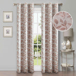 Leaves Machine Washable Room Darkening Blackout Curtains, Set of 2 - by Superior