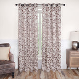 Leaves Machine Washable Room Darkening Blackout Curtains, Set of 2 - by Superior