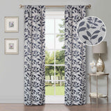 Leaves Machine Washable Room Darkening Blackout Curtains, Set of 2 - by Superior