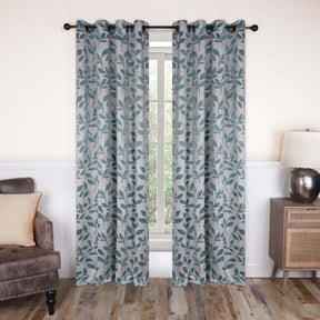 Leaves Machine Washable Room Darkening Blackout Curtains, Set of 2 - by Superior