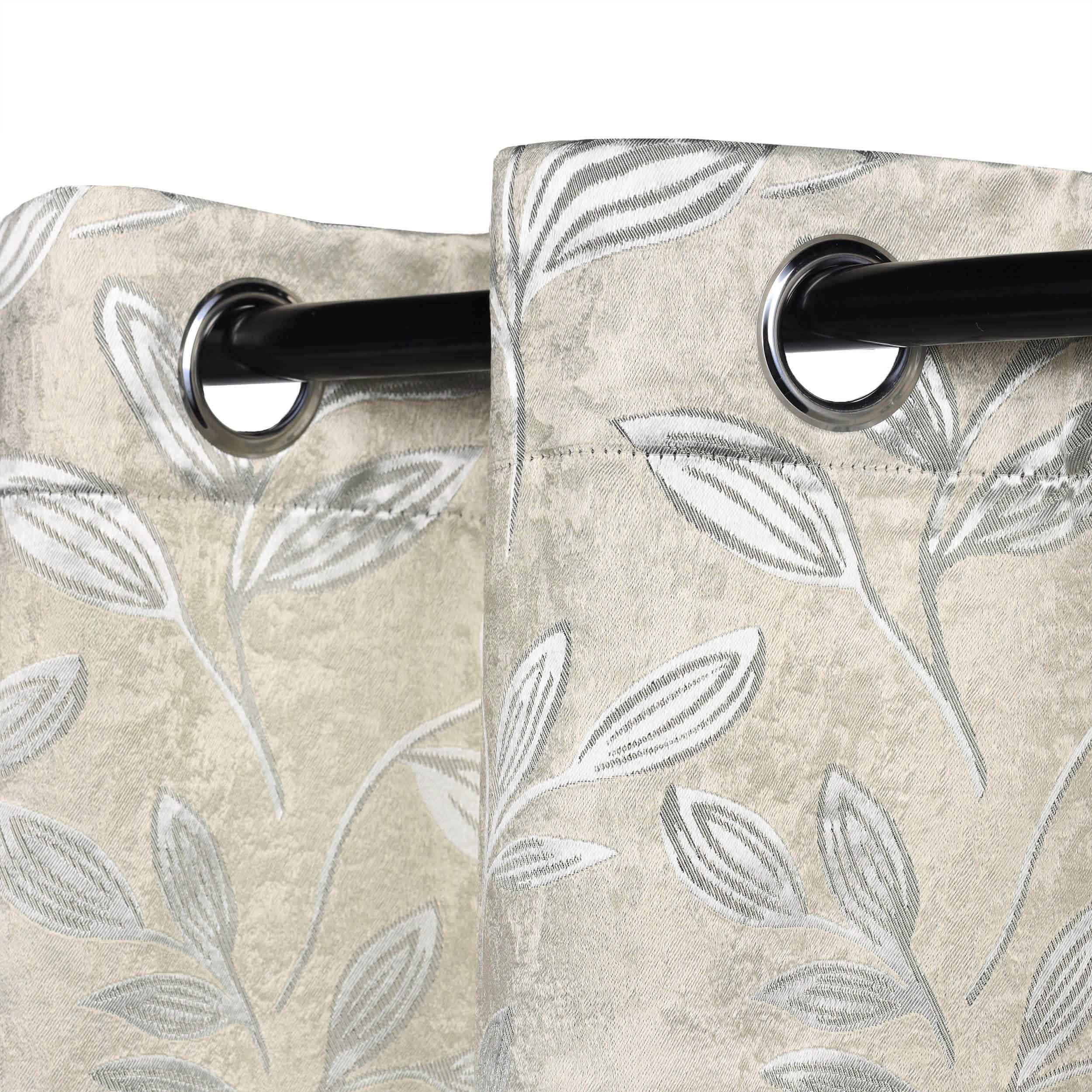 Leaves Machine Washable Room Darkening Blackout Curtains, Set of 2 - by Superior