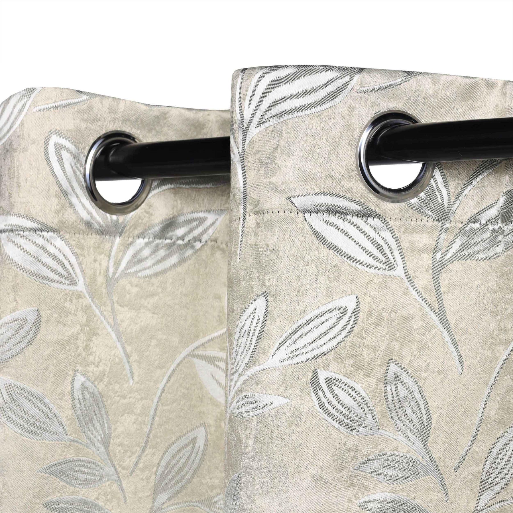 Leaves Machine Washable Room Darkening Blackout Curtains, Set of 2 - by Superior