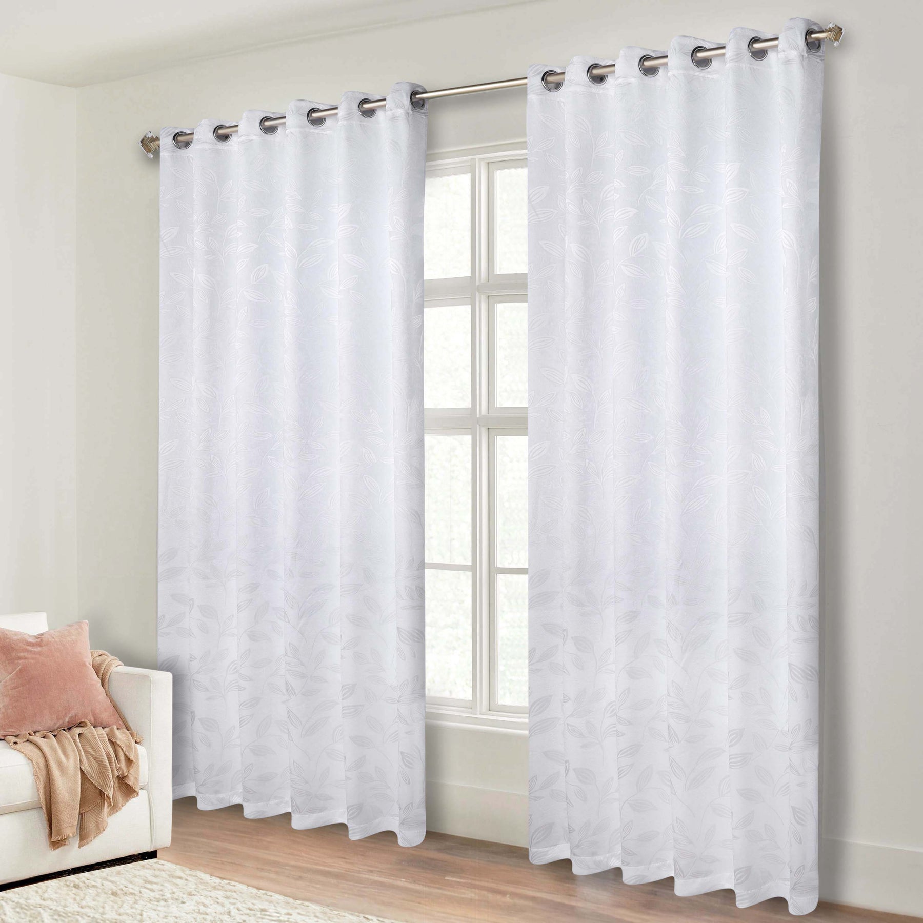 Leaves Room Darkening Grommet Blackout Curtain Panels, Set of 2 - Blackout Curtains by Superior