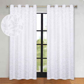 Leaves Room Darkening Grommet Blackout Curtain Panels, Set of 2 - Blackout Curtains by Superior