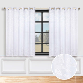 Leaves Room Darkening Grommet Blackout Curtain Panels, Set of 2 - Blackout Curtains by Superior