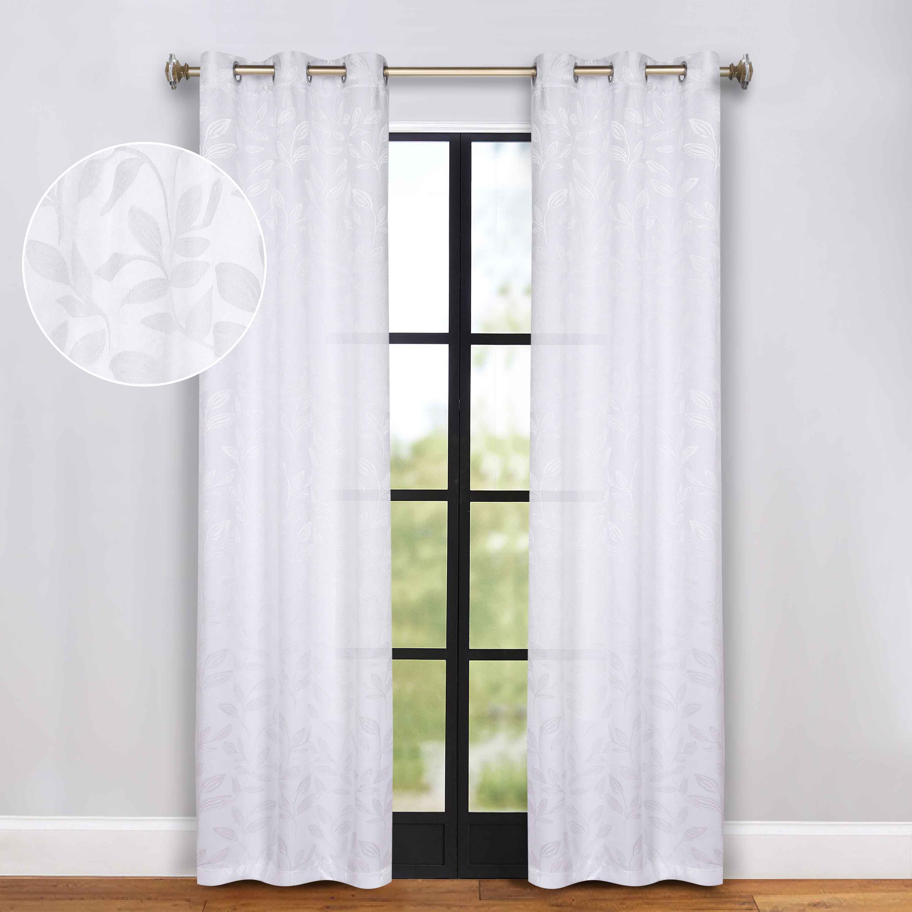 Leaves Room Darkening Grommet Blackout Curtain Panels, Set of 2 - Blackout Curtains by Superior