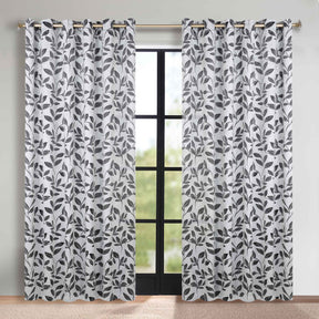 Leaves Room Darkening Grommet Blackout Curtain Panels, Set of 2 - Blackout Curtains by Superior