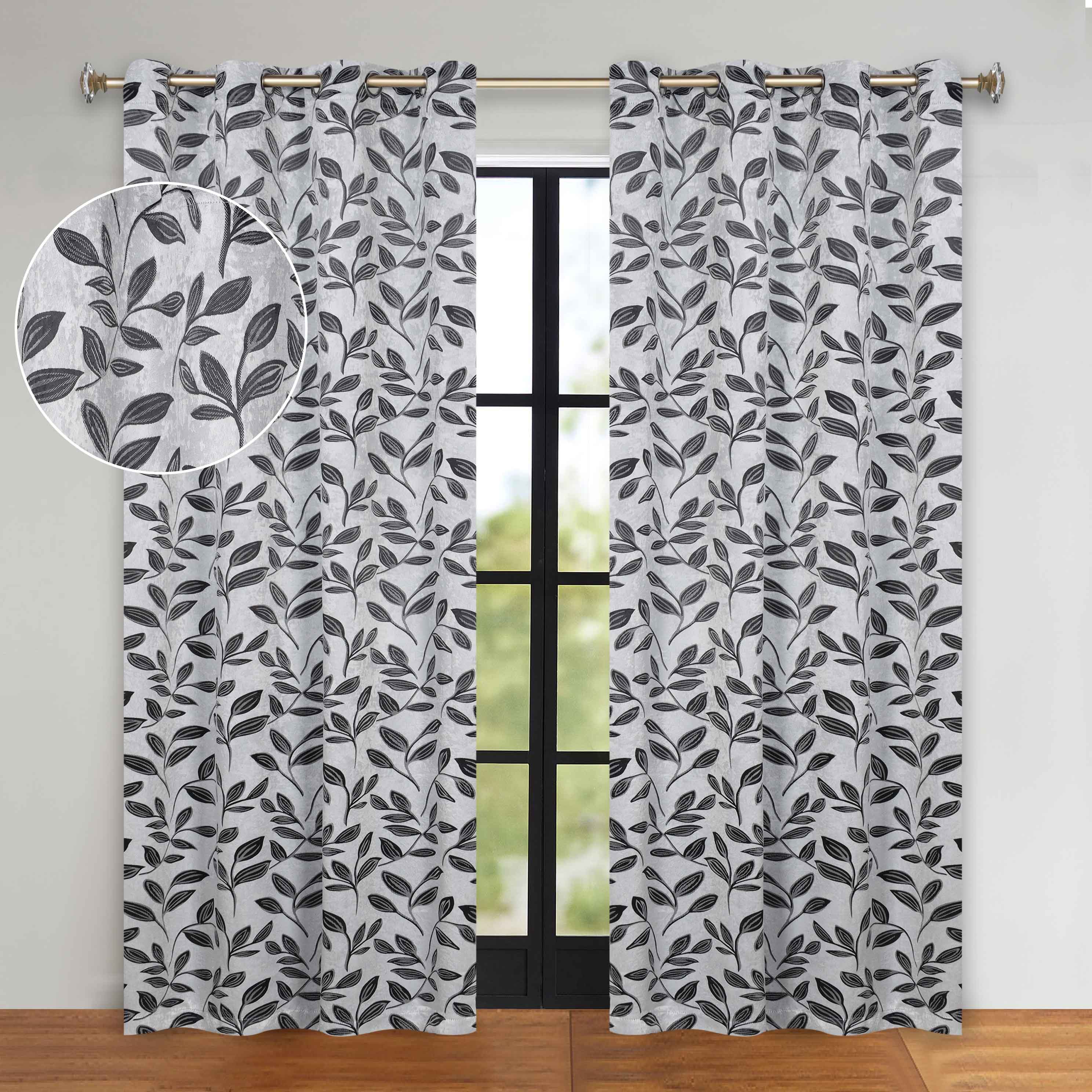 Leaves Room Darkening Grommet Blackout Curtain Panels, Set of 2 - Blackout Curtains by Superior