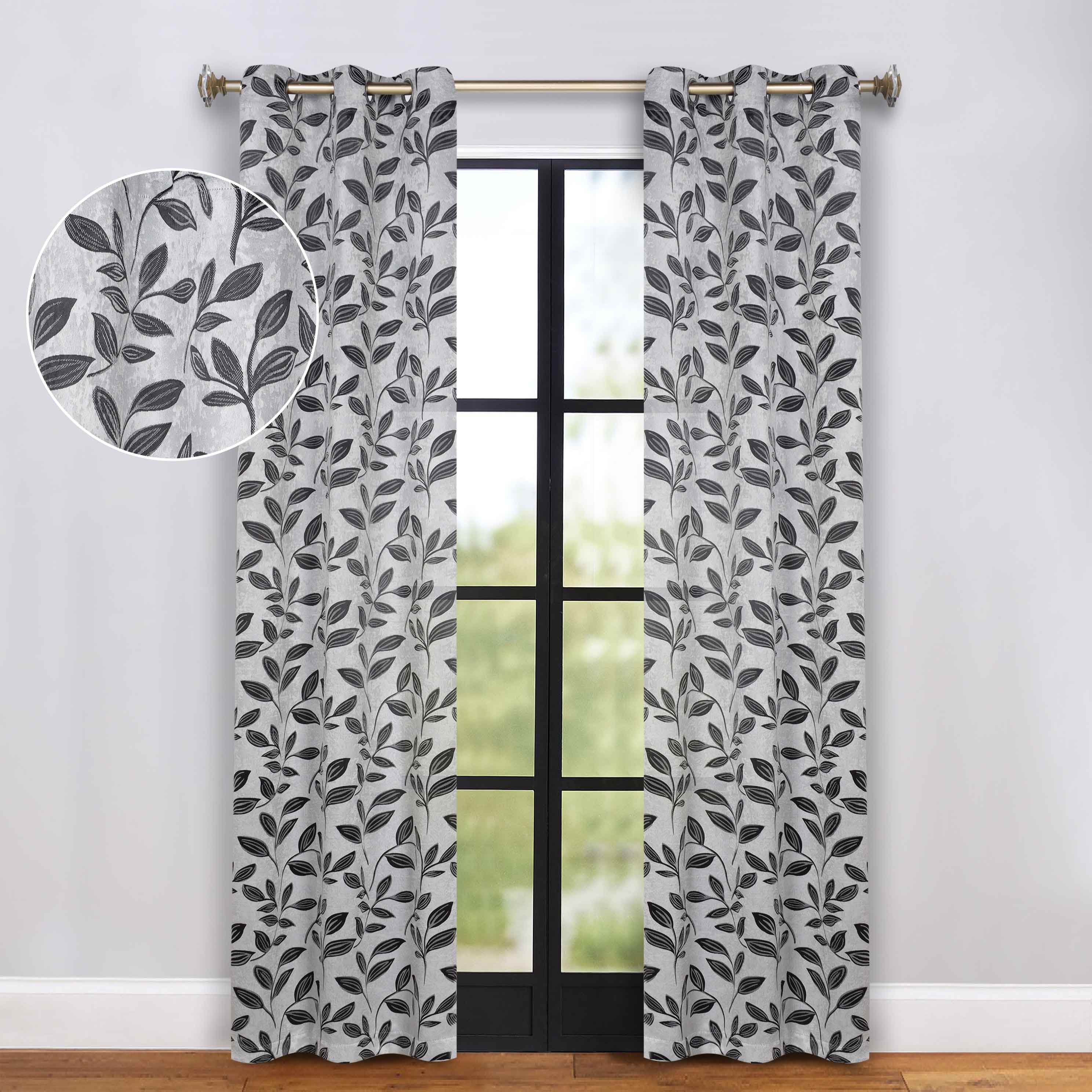 Leaves Room Darkening Grommet Blackout Curtain Panels, Set of 2 - Blackout Curtains by Superior