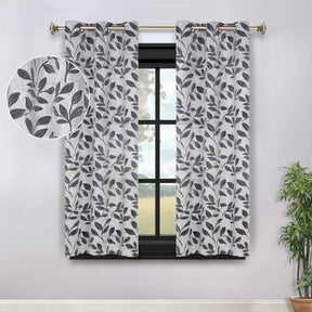 Leaves Room Darkening Grommet Blackout Curtain Panels, Set of 2 - Blackout Curtains by Superior