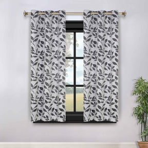 Leaves Room Darkening Grommet Blackout Curtain Panels, Set of 2 - Blackout Curtains by Superior