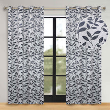 Leaves Room Darkening Washable Blackout Curtain Panels, Set of 2 - Blackout Curtains by Superior