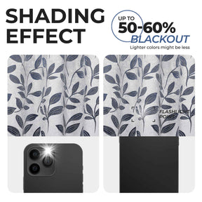 Leaves Room Darkening Washable Blackout Curtain Panels, Set of 2 - Blackout Curtains by Superior