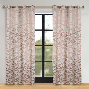 Leaves Room Darkening Washable Blackout Curtain Panels, Set of 2 - Blackout Curtains by Superior