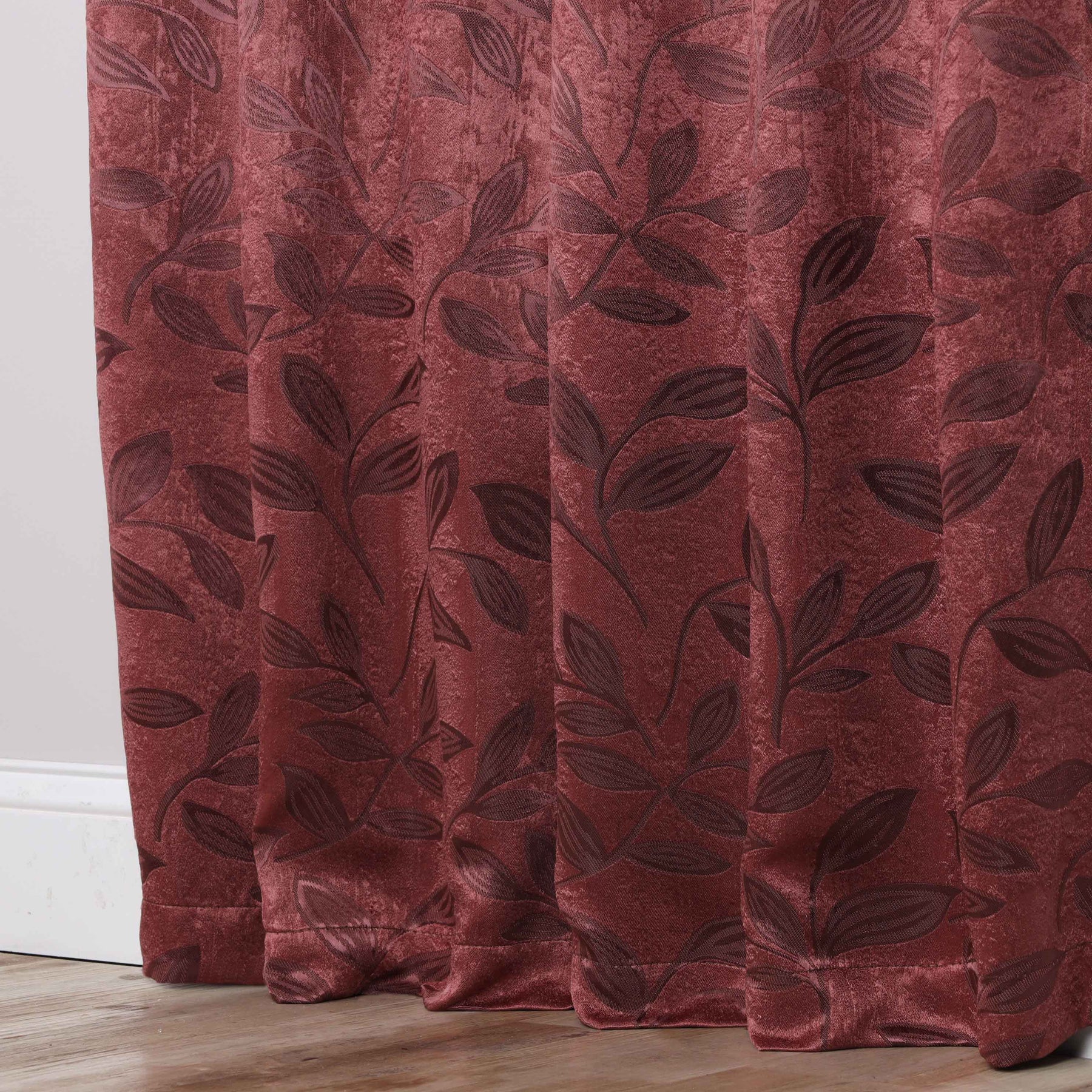 Leaves Room Darkening Washable Blackout Curtain Panels, Set of 2 - Blackout Curtains by Superior