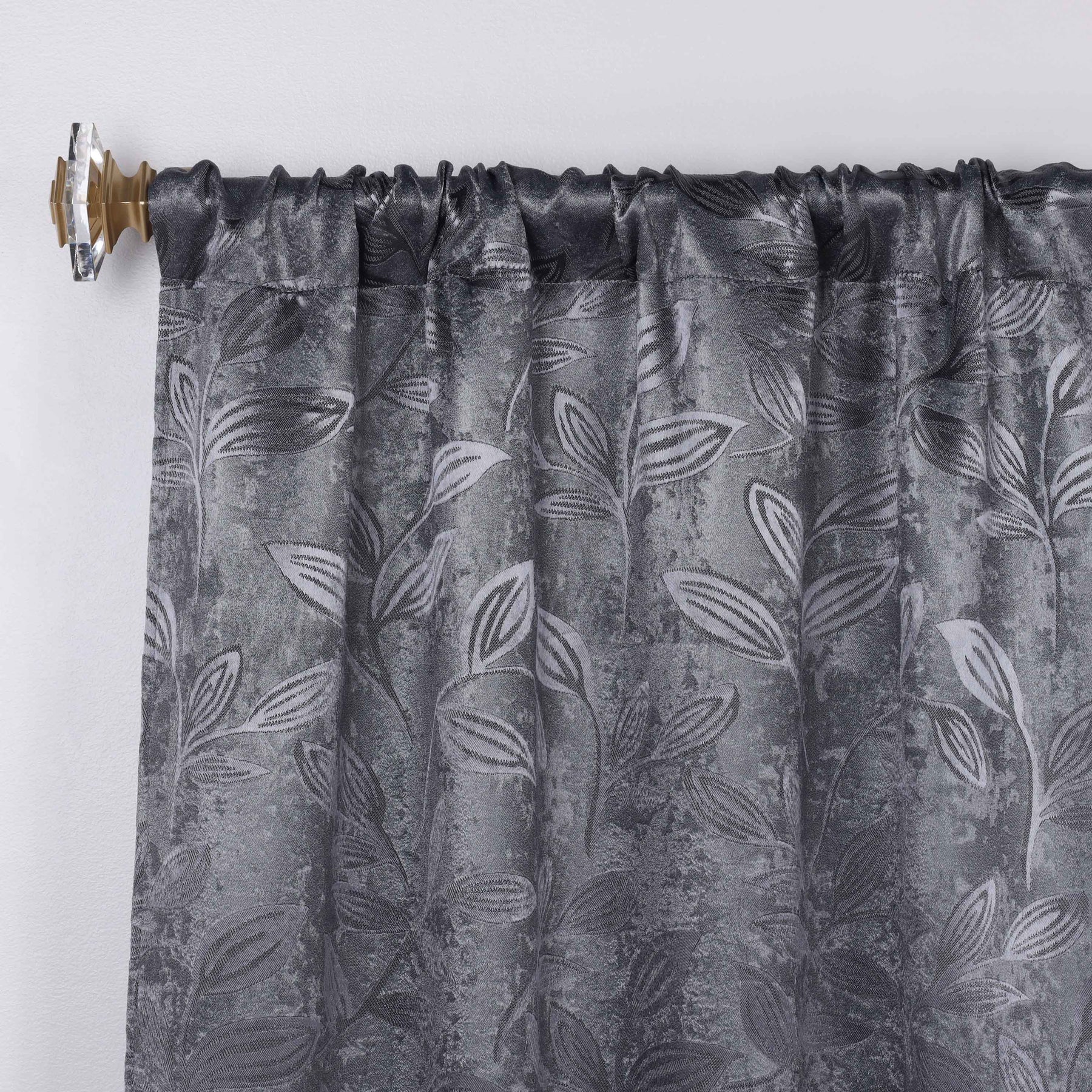 Leaves Washable Room Darkening Blackout Curtain Panels, Set of 2 - Blackout Curtains by Superior