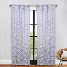 Leaves Washable Room Darkening Blackout Curtain Panels, Set of 2 - Blackout Curtains by Superior