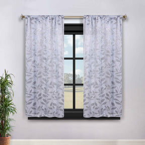 Leaves Washable Room Darkening Blackout Curtain Panels, Set of 2 - Blackout Curtains by Superior