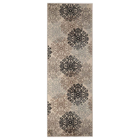 Leigh Traditional Floral Scroll Indoor Area Rug or Runner Rug Or Door Mat - Rugs by Superior