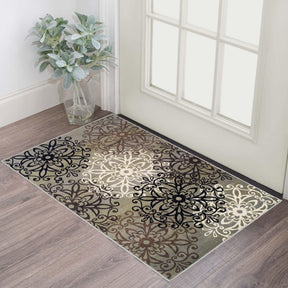 Leigh Traditional Floral Scroll Indoor Area Rug or Runner Rug Or Door Mat - Rugs by Superior