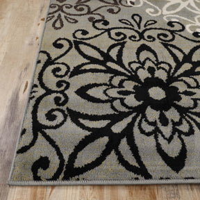 Leigh Traditional Floral Scroll Indoor Area Rug or Runner Rug Or Door Mat - Rugs by Superior