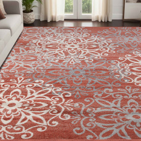 Leigh Traditional Floral Scroll Indoor Area Rug or Runner Rug Or Door Mat - Rugs by Superior