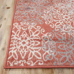 Leigh Traditional Floral Scroll Indoor Area Rug or Runner Rug Or Door Mat - Rugs by Superior