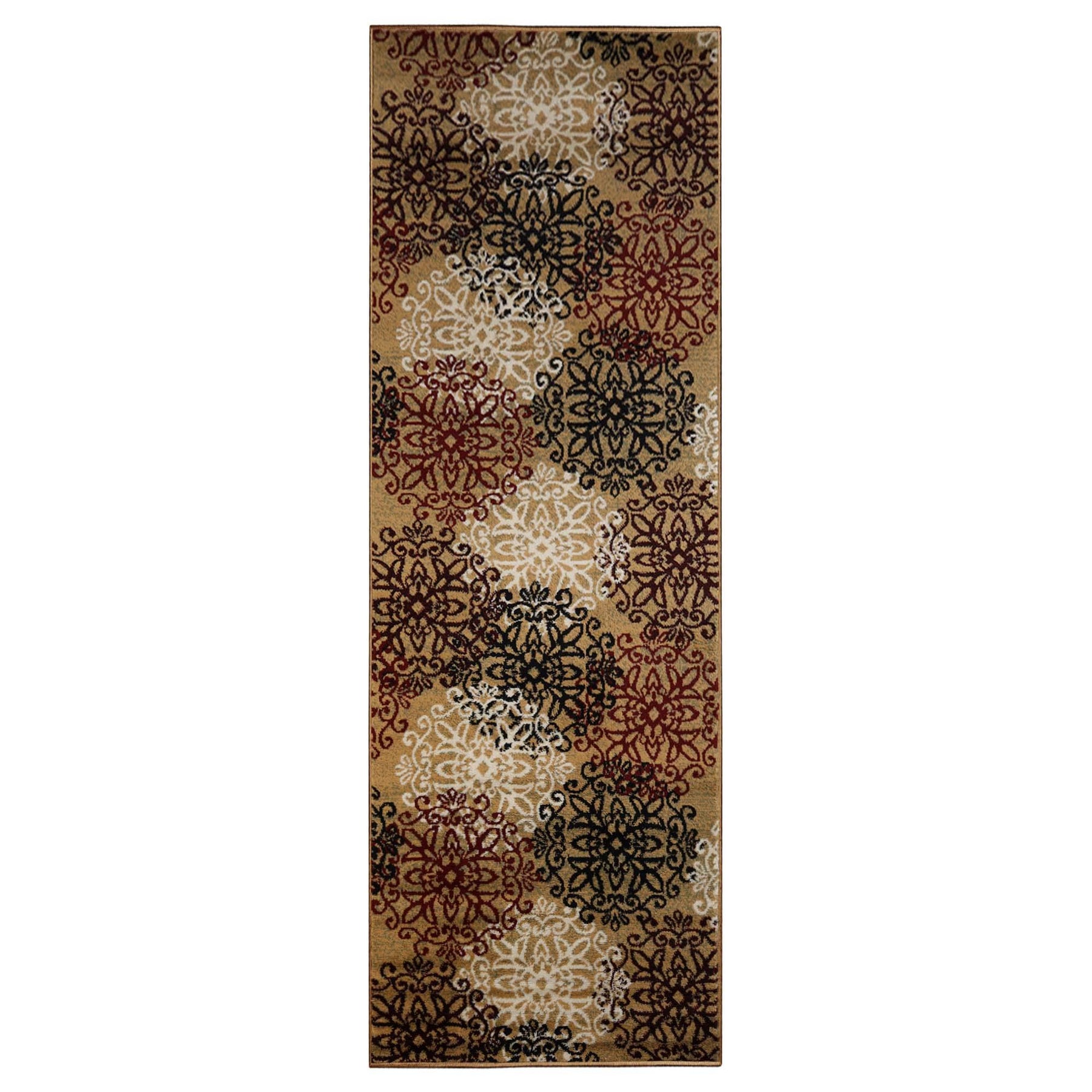 Leigh Traditional Floral Scroll Indoor Area Rug or Runner Rug Or Door Mat - Rugs by Superior