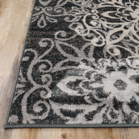 Leigh Traditional Floral Scroll Indoor Area Rug or Runner Rug Or Door Mat - Rugs by Superior