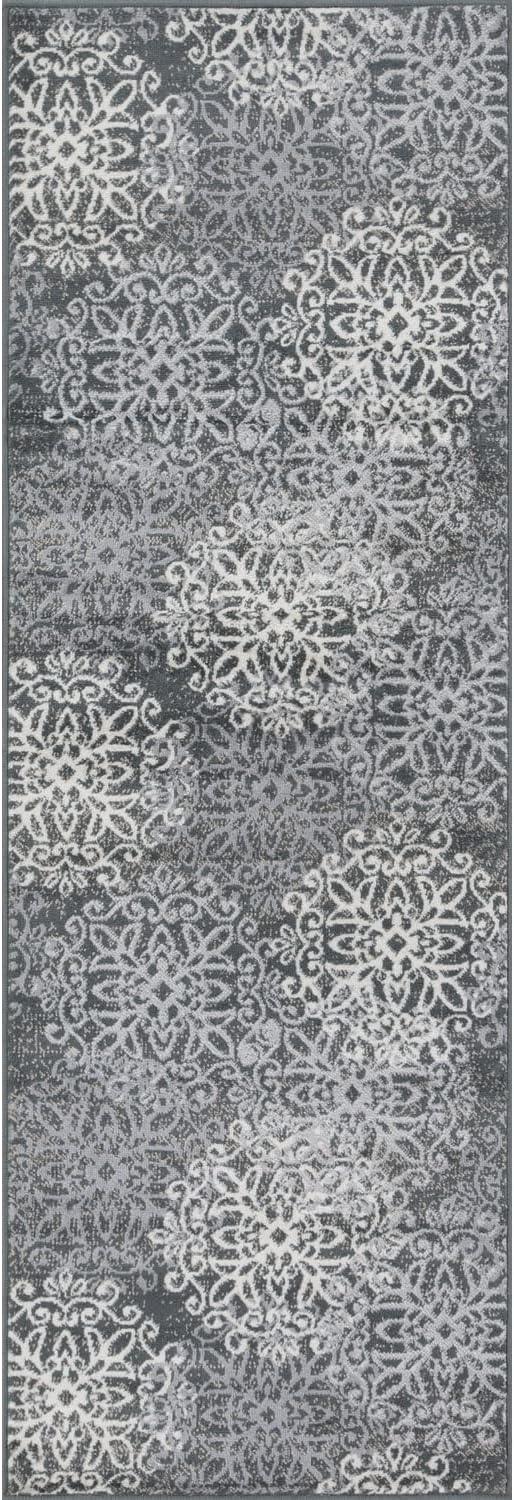 Leigh Traditional Floral Scroll Indoor Area Rug or Runner Rug Or Door Mat - Rugs by Superior