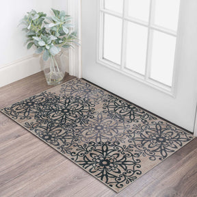 Leigh Traditional Floral Scroll Indoor Area Rug or Runner Rug Or Door Mat - Rugs by Superior