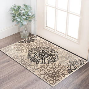 Leigh Traditional Floral Scroll Indoor Area Rug or Runner Rug Or Door Mat - Rugs by Superior