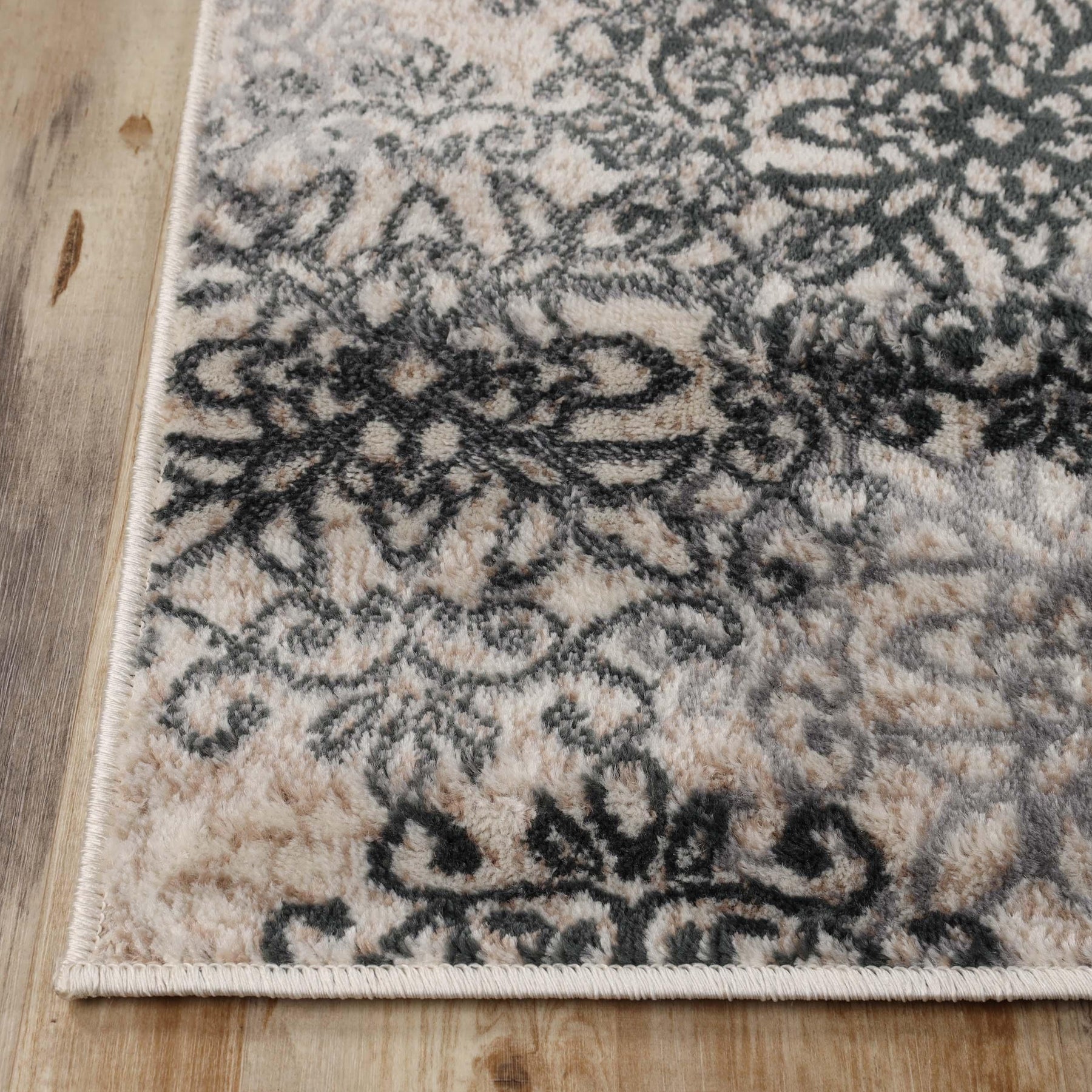 Leigh Traditional Floral Scroll Indoor Area Rug or Runner Rug Or Door Mat - Rugs by Superior