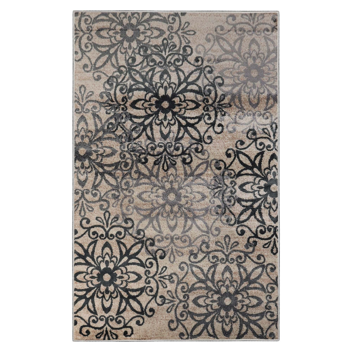 Leigh Traditional Floral Scroll Indoor Area Rug or Runner Rug Or Door Mat - Rugs by Superior