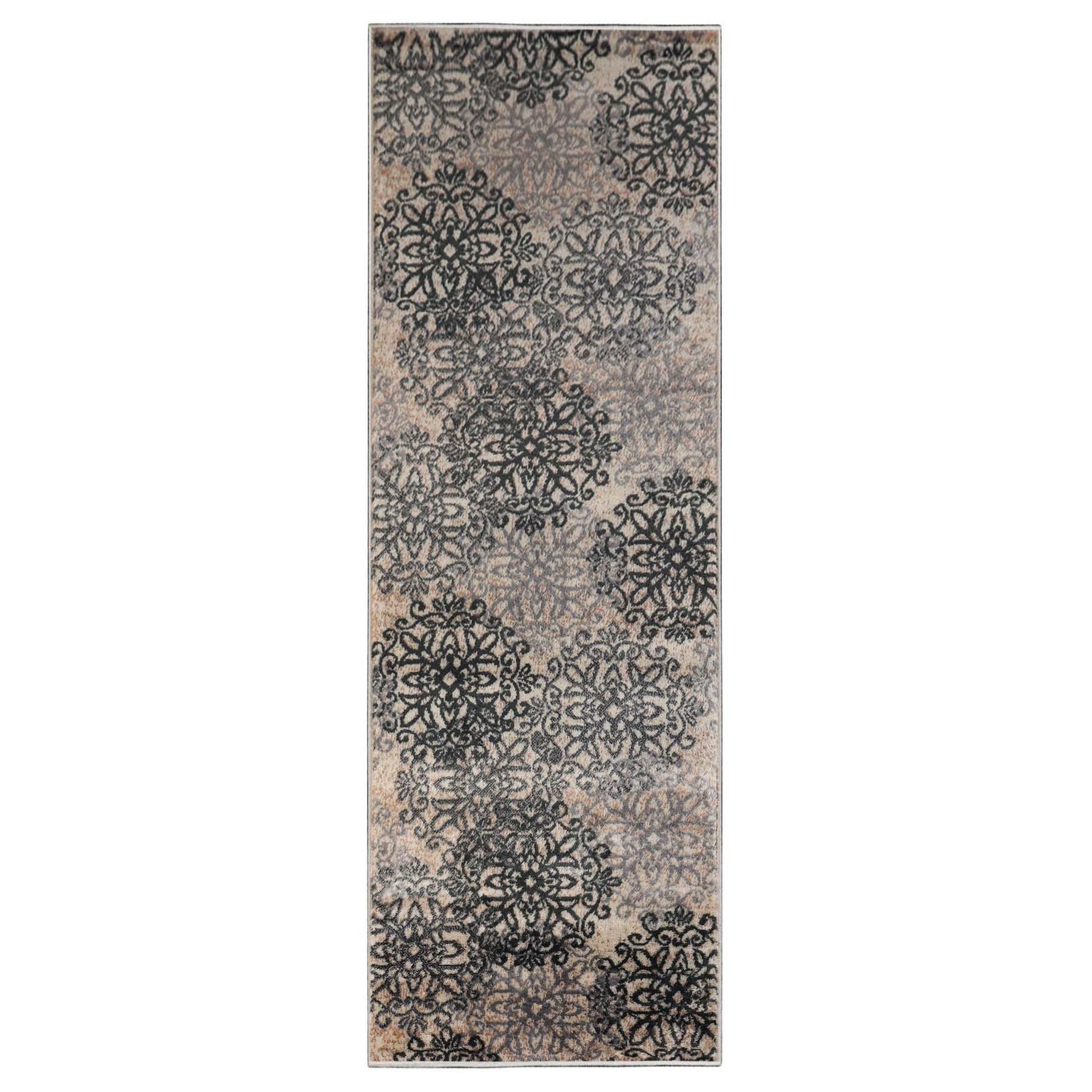 Leigh Traditional Floral Scroll Indoor Area Rug or Runner Rug Or Door Mat - Rugs by Superior