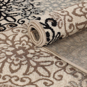 Leigh Traditional Floral Scroll Indoor Area Rug or Runner Rug Or Door Mat - Rugs by Superior