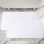 Leo Cotton Solid Modern Absorbent Heavy Washable Bath Mat Set of 2 - Bath Mats by Superior