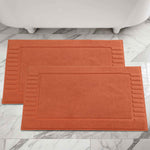 Leo Cotton Solid Modern Absorbent Heavy Washable Bath Mat Set of 2 - Bath Mats by Superior