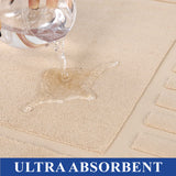 Leo Cotton Solid Modern Absorbent Heavy Washable Bath Mat Set of 2 - Bath Mats by Superior