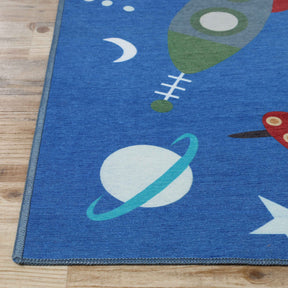 Lil' Flyer Non-Slip Kids Playroom Nursery Washable Indoor Area Rug - Rugs by Superior